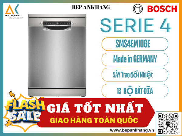 Máy rửa bát Bosch Serie4 SMS4EMI06E